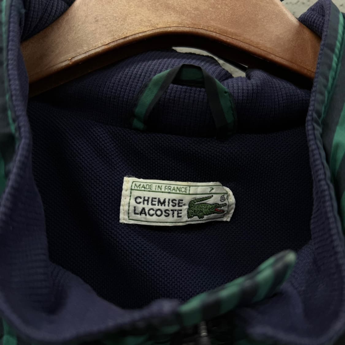 라코스테 스트라이프 블루종자켓 프렌치메이드 컬렉션 PK안감 디테일 상품이미지7