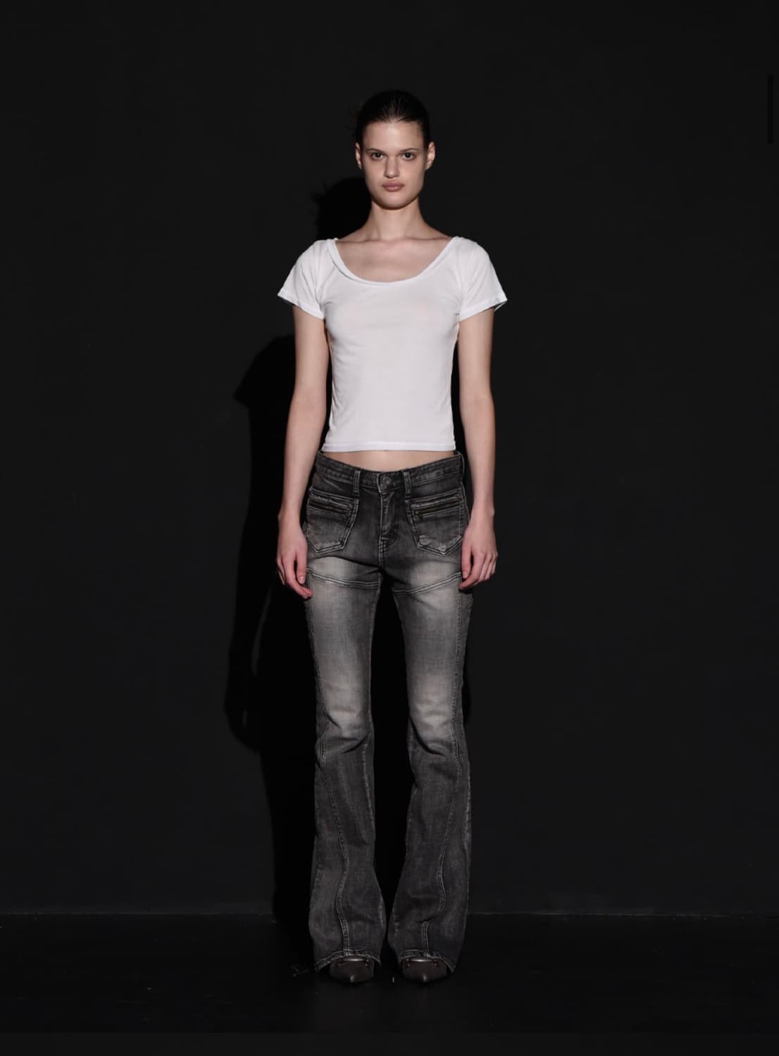 프론트 포켓 부츠컷 데님팬츠 L 상품이미지2