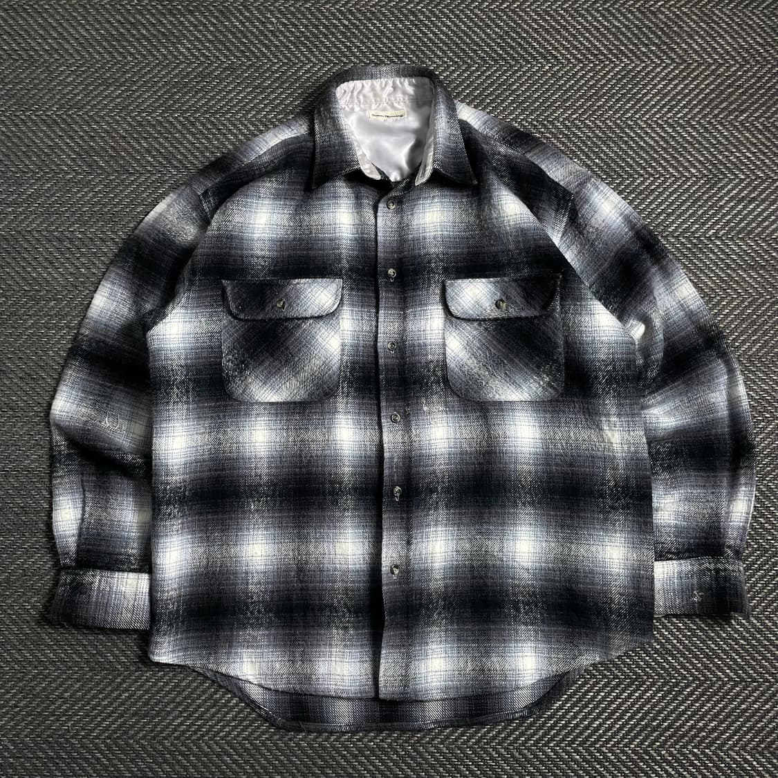 빈티지 미니멀 체크 그라데이션 치카노 플란넬 셔츠y 4739 상품이미지2