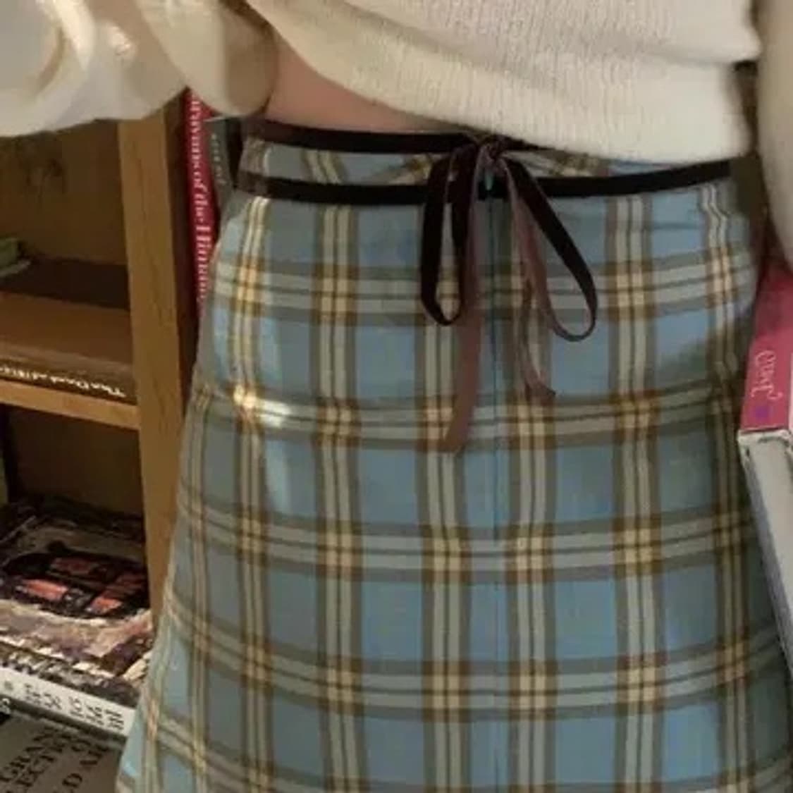 이브스튜디오 체크스커트 민트 상품이미지1