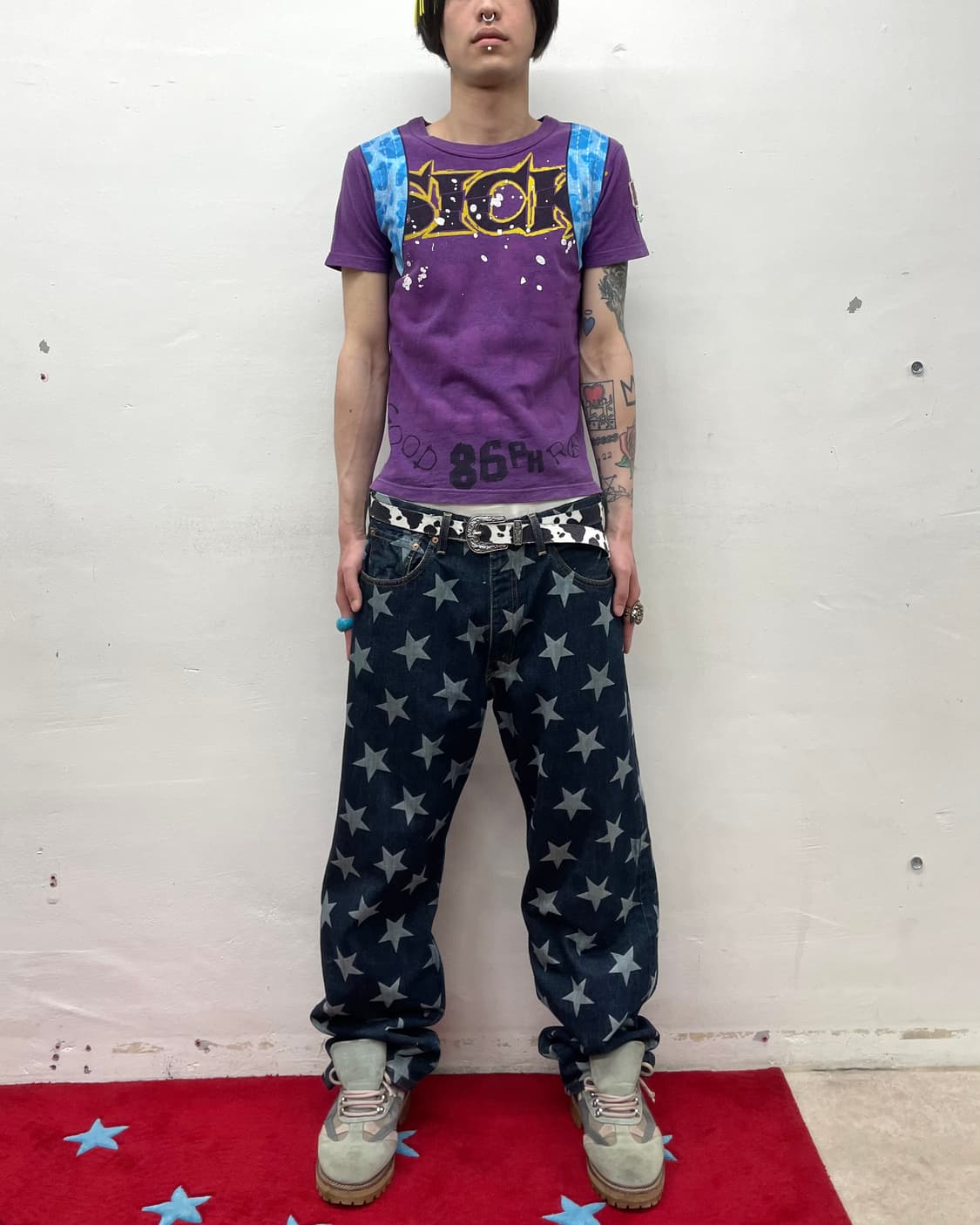 Jam blue camouflage purple T-shirt 상품이미지5
