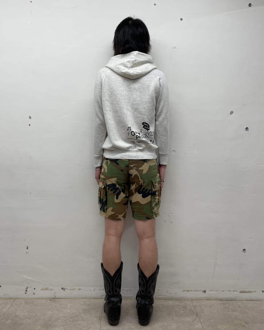 American flag cutie white hoodie 상품이미지5