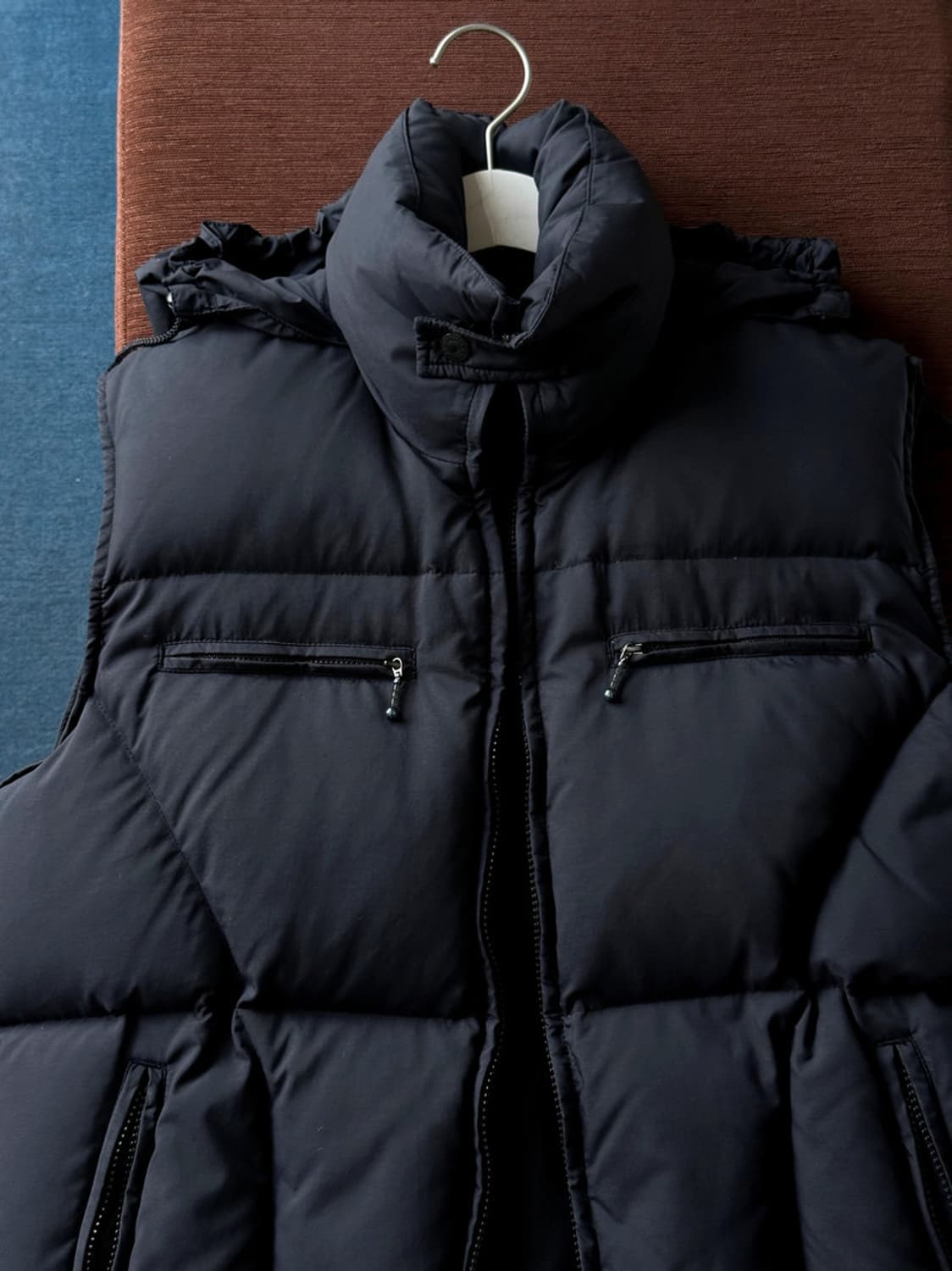 Washed nylon duck down vest 상품이미지1