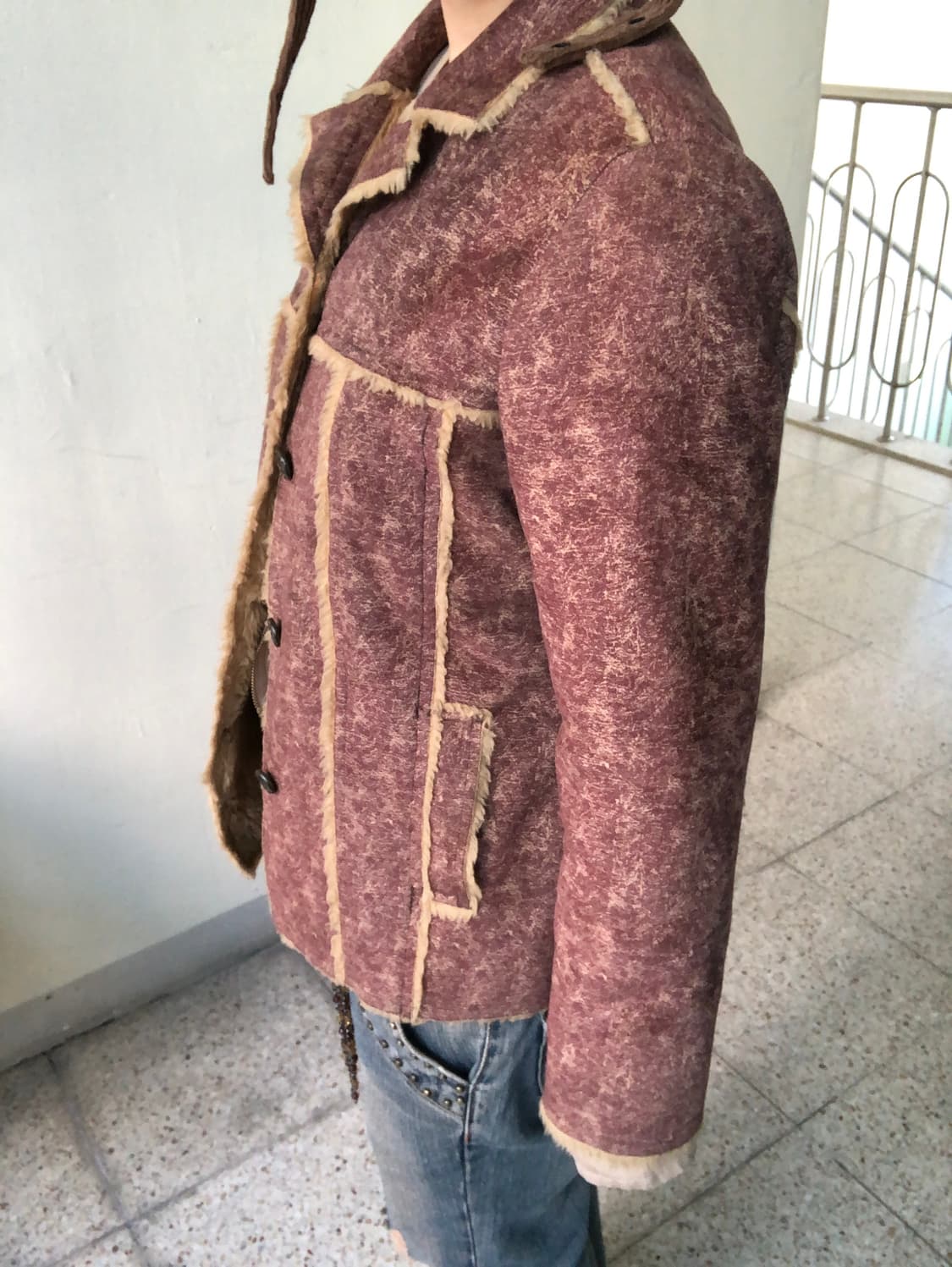 vtg shearling jk 상품이미지4