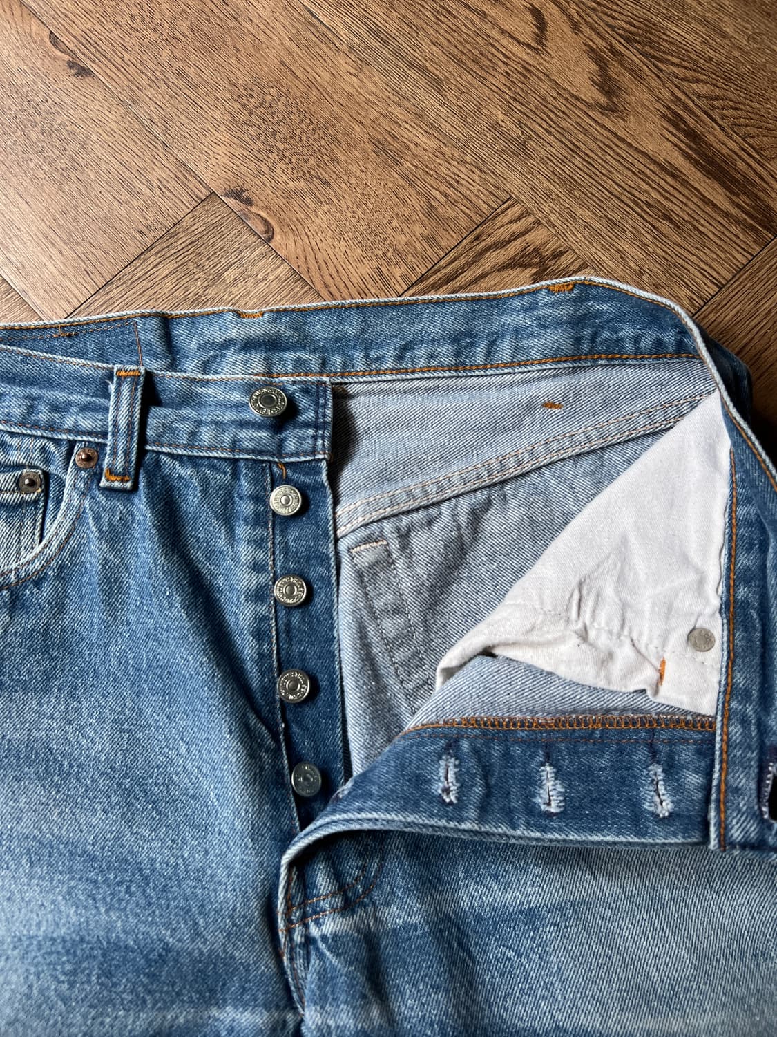[32]80's 리바이스 501 Made in USA 데님 팬츠 S19 상품이미지5