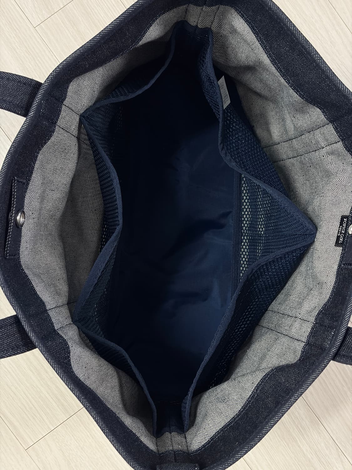 요시다 포터 흑청 데님 숄더백 토트백 상품이미지4