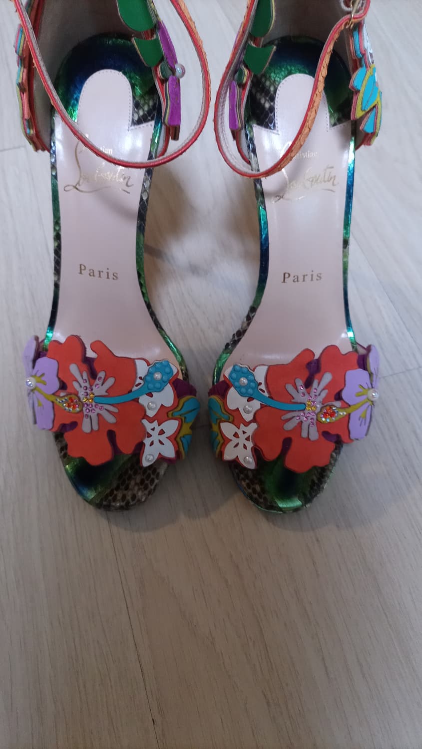 337만 새제품 크리스찬 루부탱 하와이 루나 하이힐 샌들  37 상품이미지4