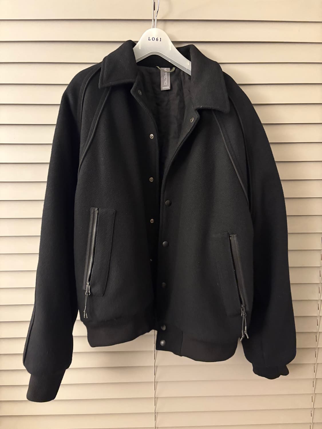 언어펙티드 울 바시티 자켓 블랙 M 상품이미지1