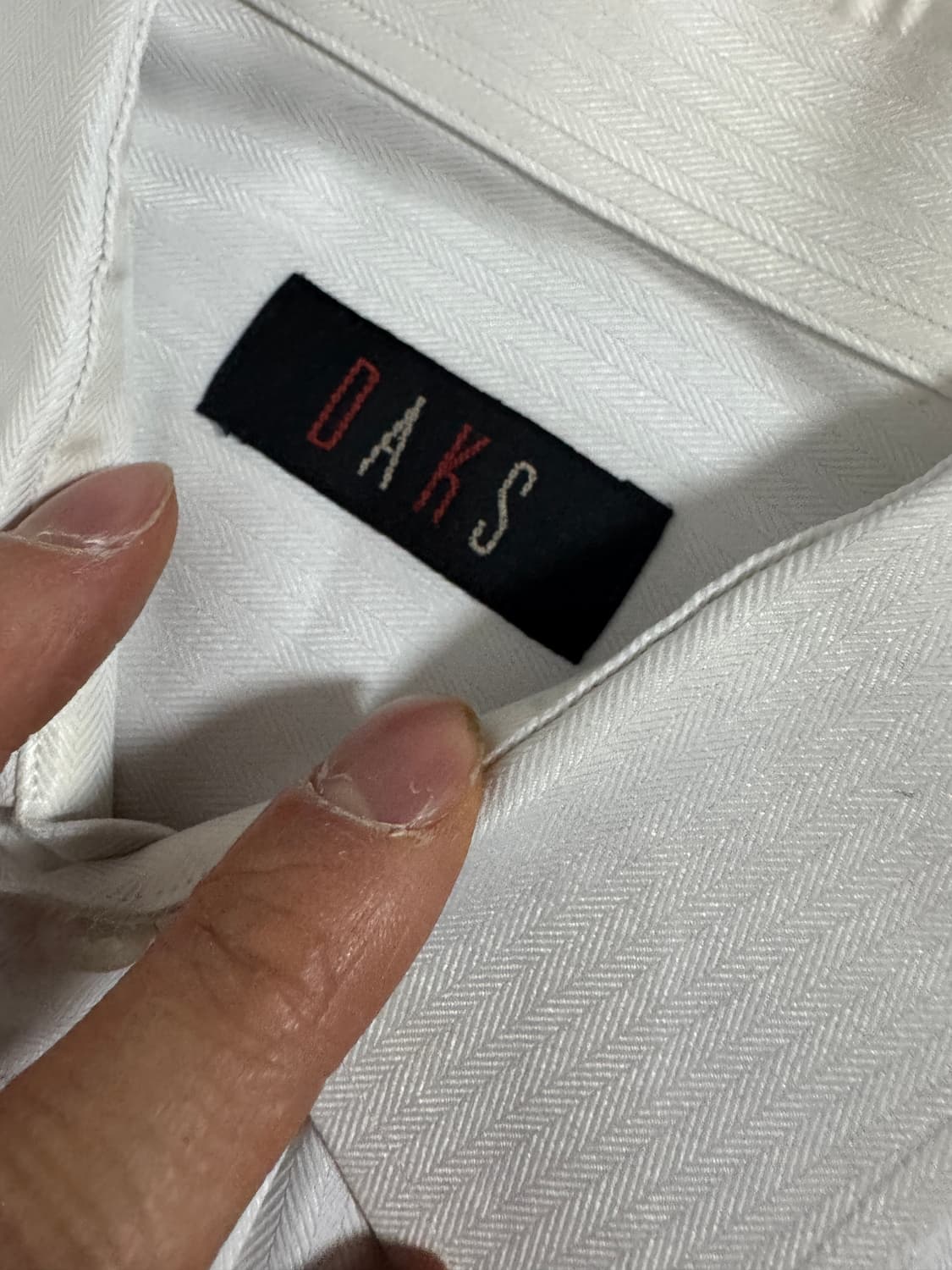 닥스 daks 정장 스트라이프 화이트 긴팔 셔츠 L 상품이미지3