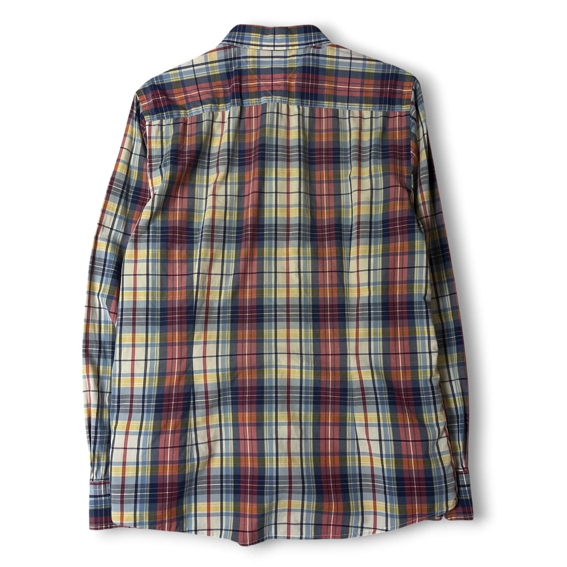 타미힐피거 레드 옐로우 화이트 슬림핏 긴팔 셔츠 L 상품이미지3