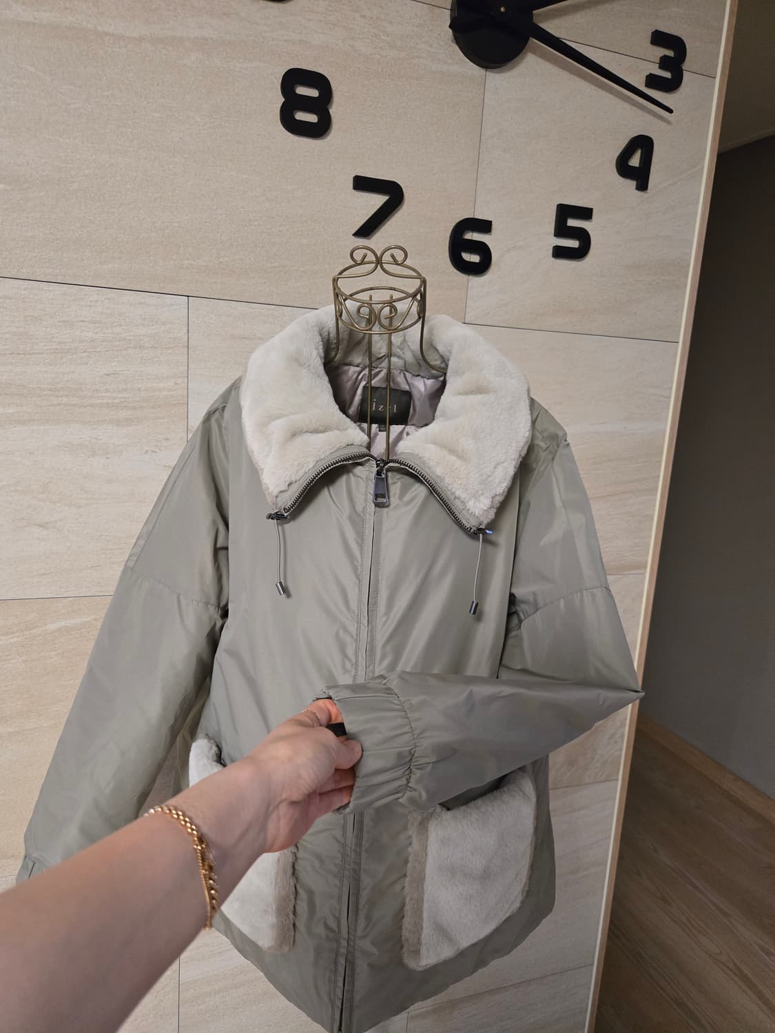 [s] 밍크퍼 배색 구스 패딩 상품이미지4