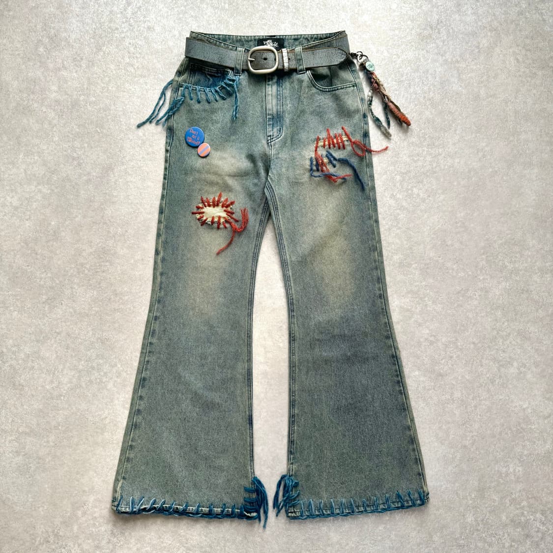 TΣist Hand Stitch Denim Flare Pants/Blue 상품이미지1