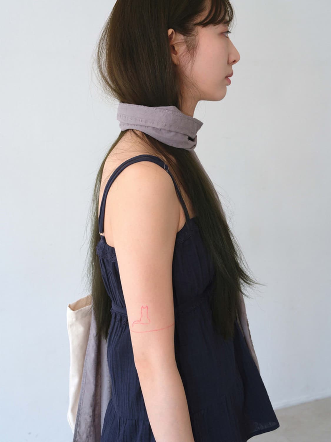 하스타 Hasta Boho Shirring Sleeveless Navy 상품이미지3