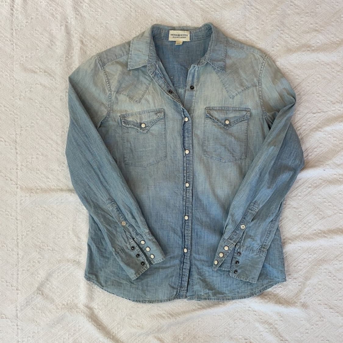 [90] 데님서플라이 여자 투포켓 웨스턴 자수 데님셔츠 상품이미지2