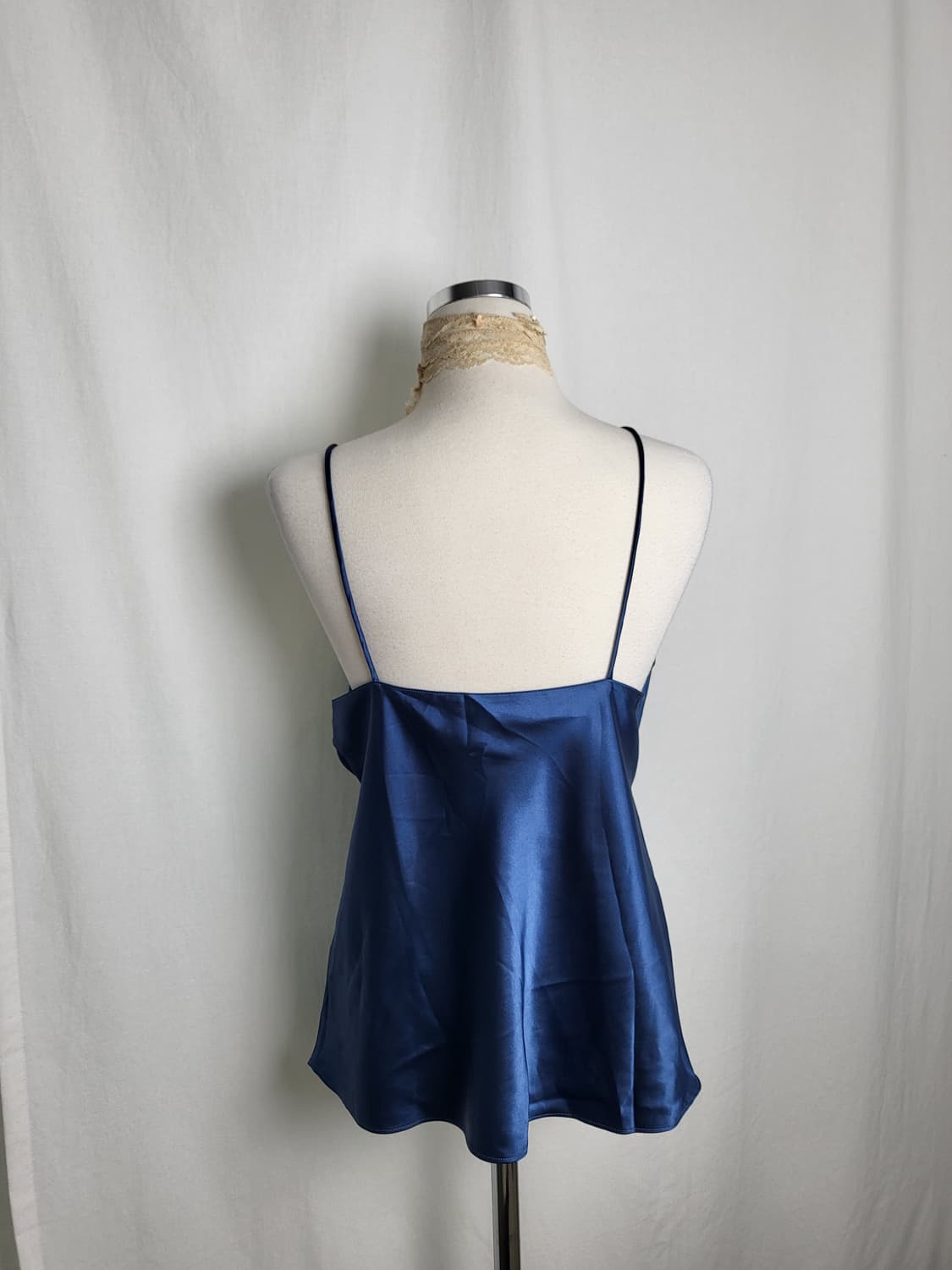 빈티지 네이비 실크 슬립 나시 상품이미지2