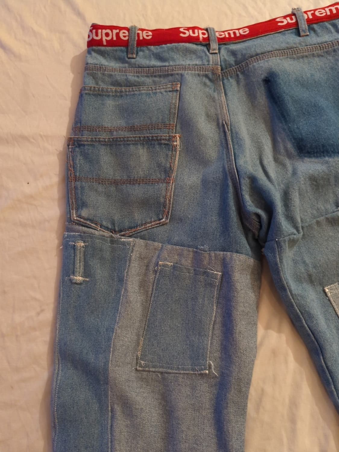 커스텀 슈프림 스켈레톤 데님 팬츠 상품이미지4