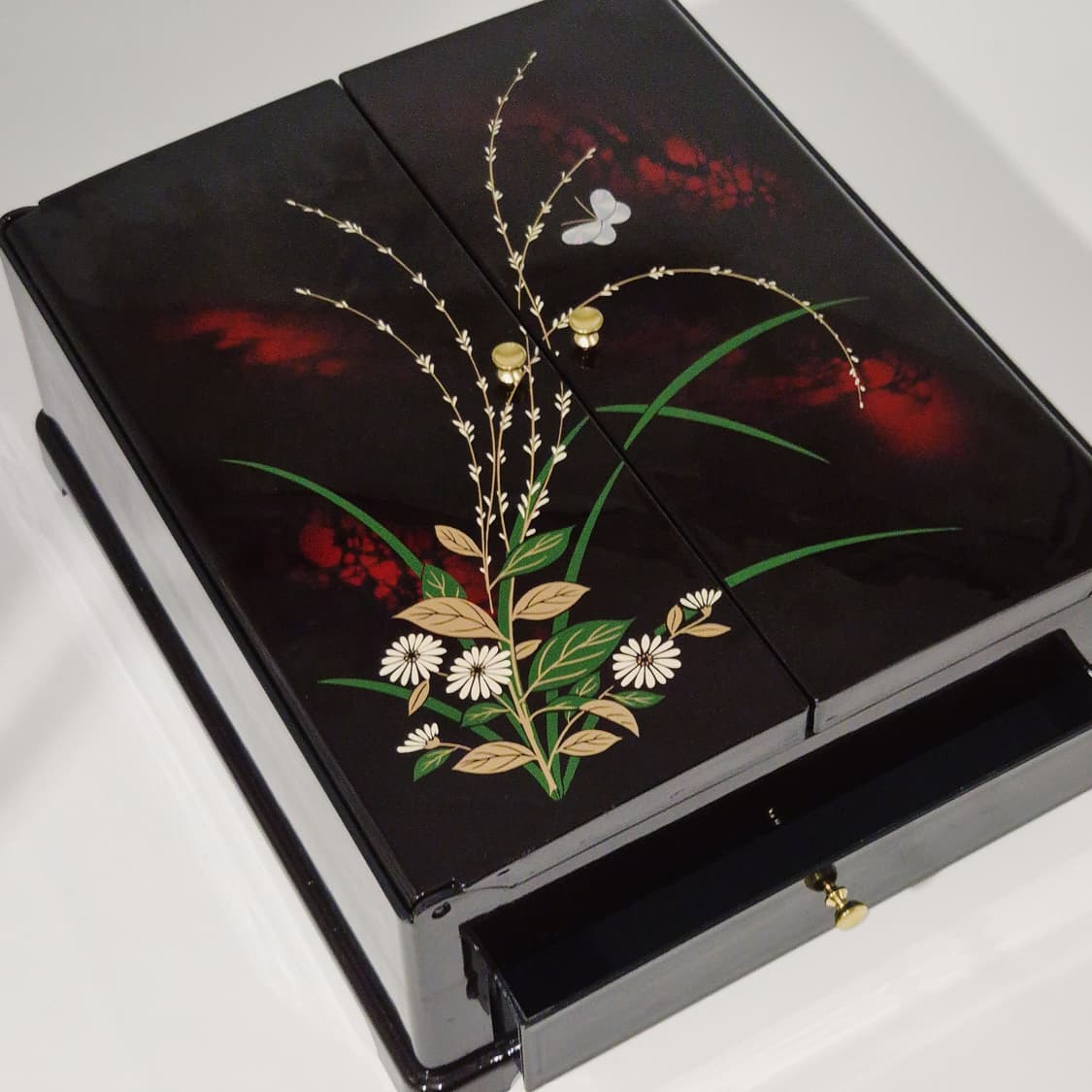 80s 일본 레트로 나비 서랍 보석함 상품이미지10