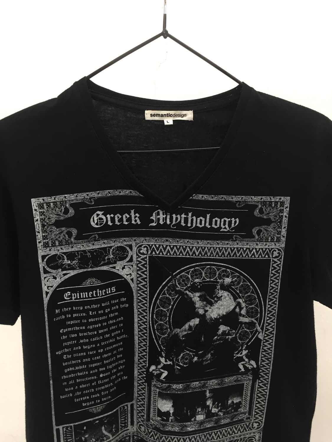 Semantic Design Greek mythology v-neck t 상품이미지4