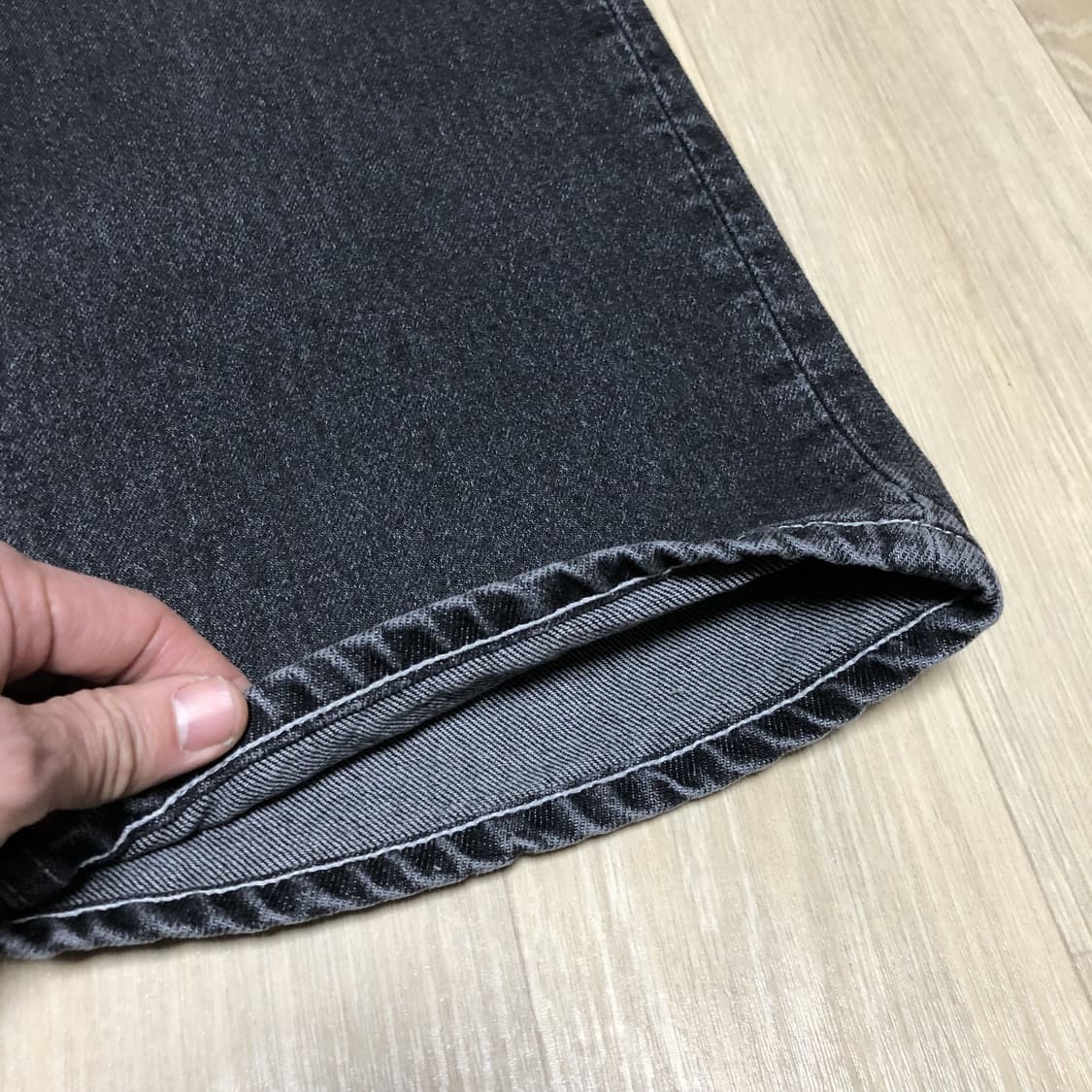 (32) 새상품 브랜디드 1967 젯 블랙 진 와이드 스트레이트 데님 상품이미지4