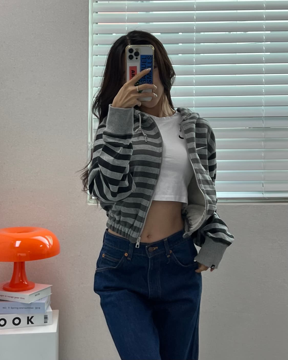 (WOMEN)나이키 크롭 후드집업-M1474 상품이미지6