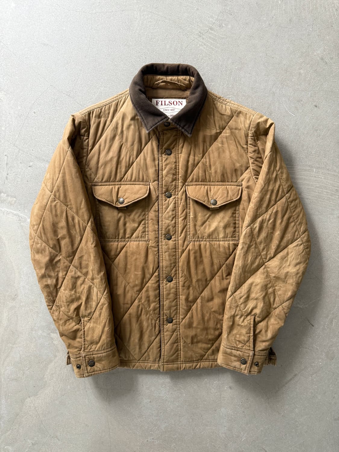 Filson Hyder Quilted Tan Waxed Jacket 상품이미지2