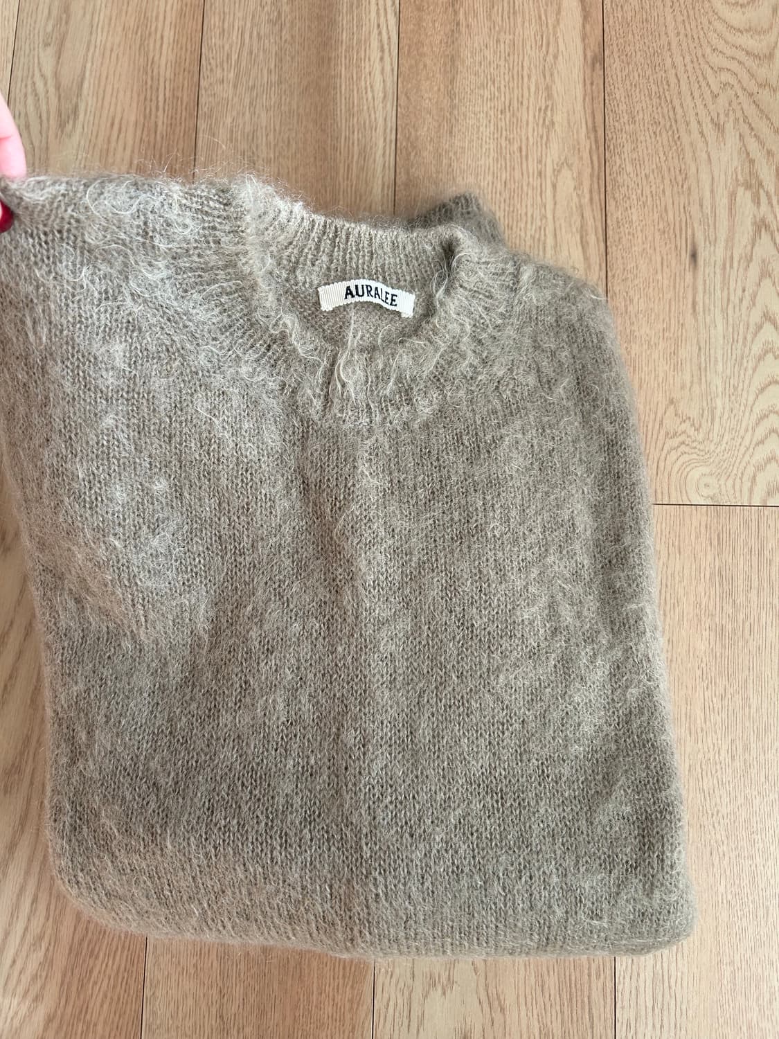 오라리 24fw 슈퍼 키드 모헤어 니트 베이지 상품이미지7