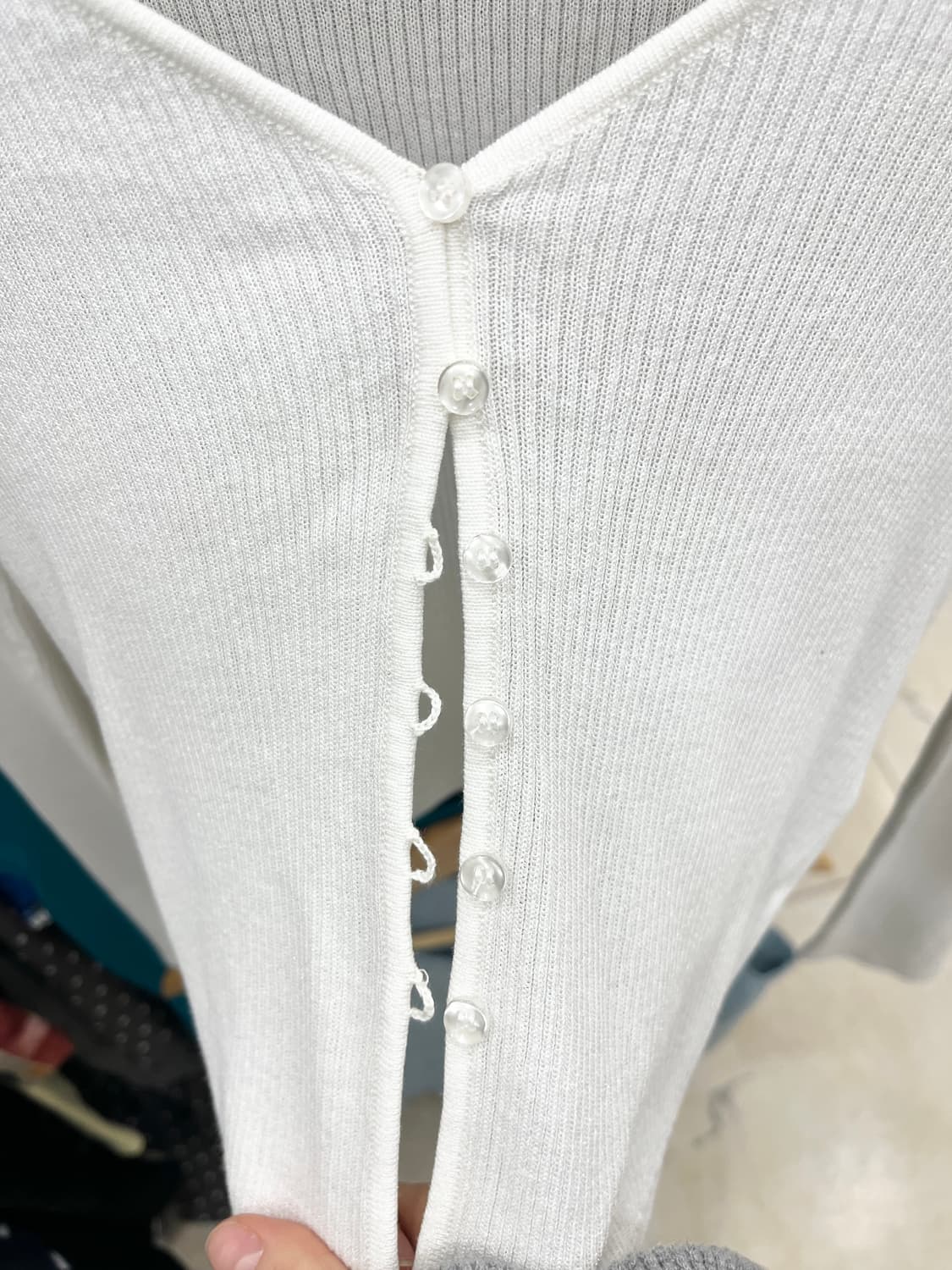 White crop cardigan 상품이미지5