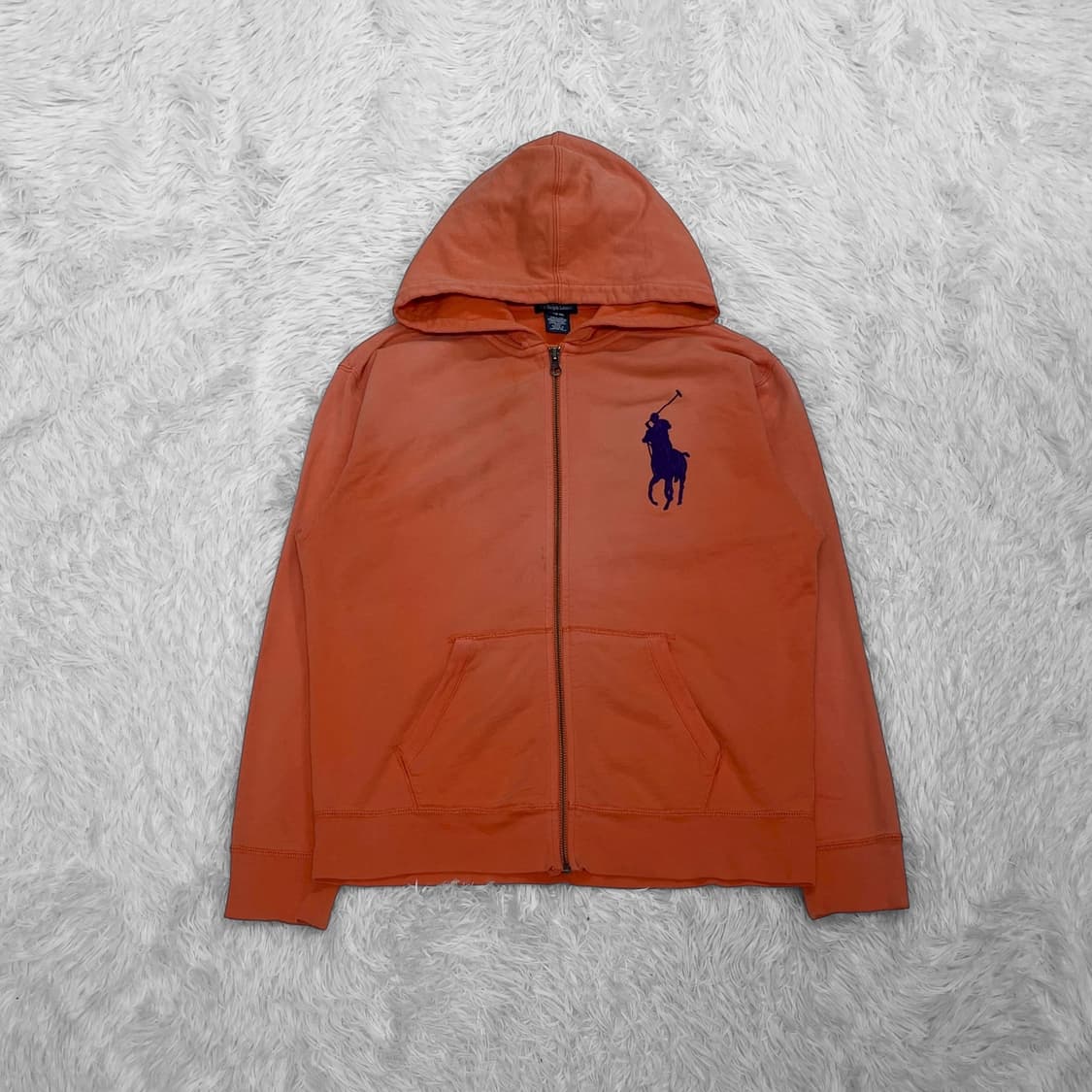 폴로 랄프로렌 빅 포니 후드집업 피그먼트 오렌지 상품이미지2