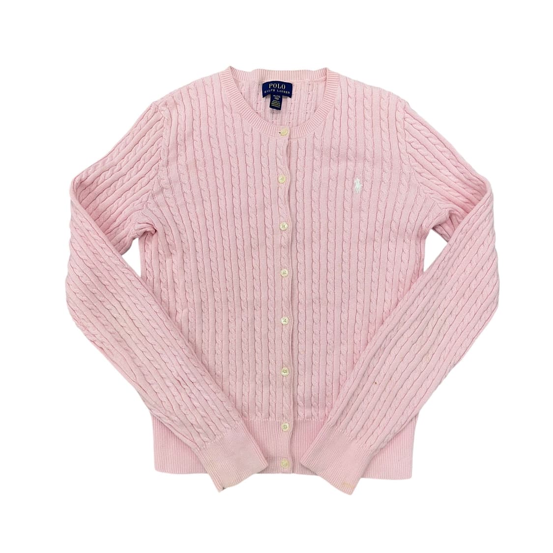 폴로 보이즈 여성 꽈배기 가디건 상품이미지1