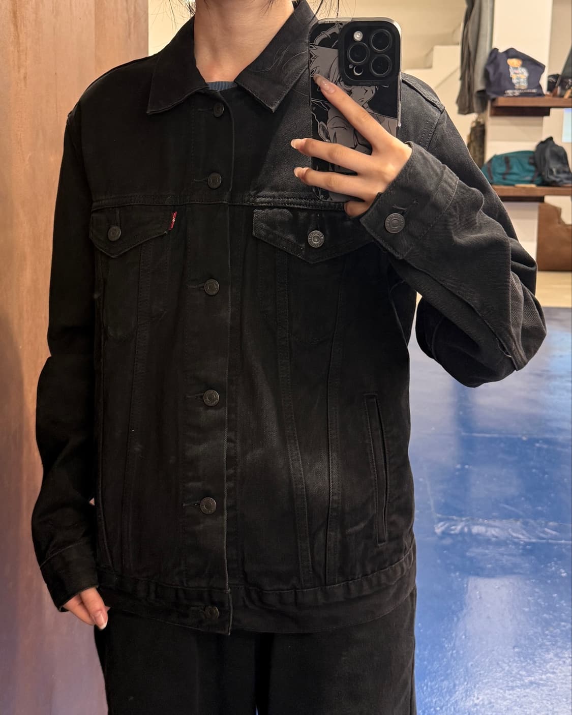 Levis 리바이스 블랙 데님 트리커 자켓 상품이미지1