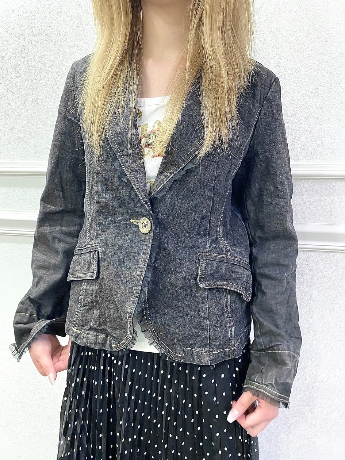Lace Detail Y2K Mood Jacket 상품이미지2