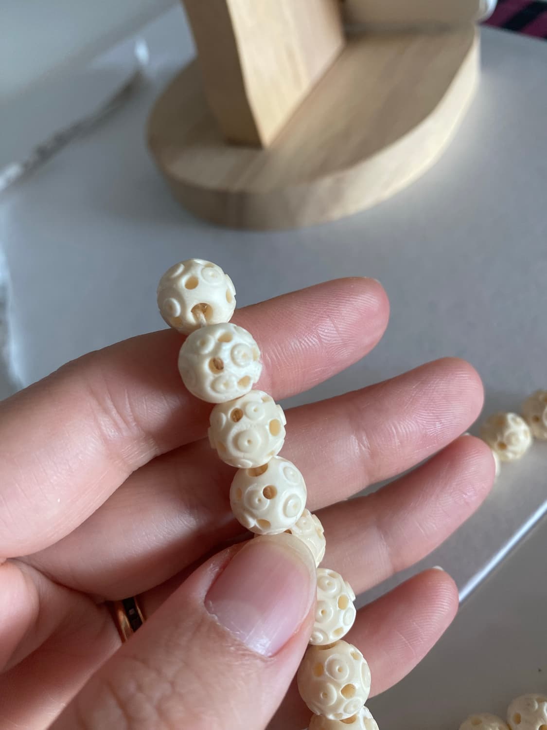 빈티지 조각 아이보리 목걸이 상품이미지8