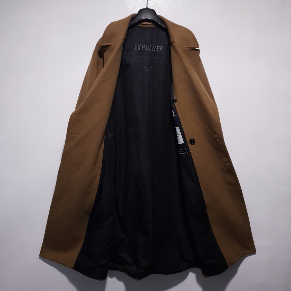 실측 L) 인사일런스 X 분트 더블 울 캐시미어 블렌드 코트 자켓 카멜 상품이미지5