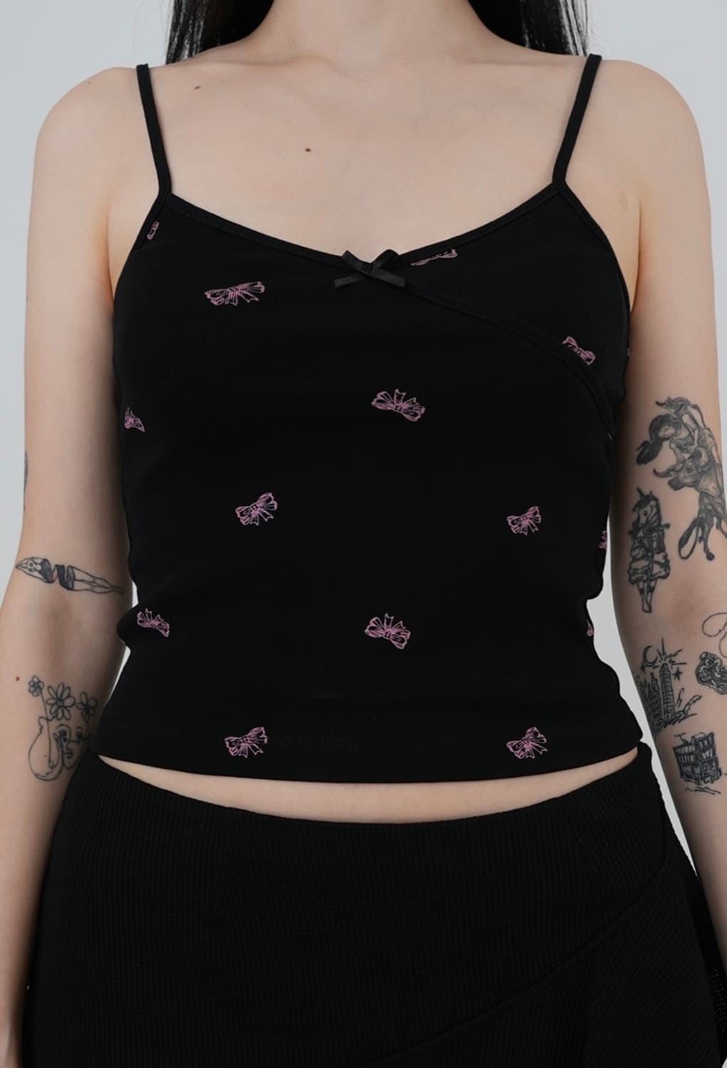 팝시즈 리본 나시+가디건 상품이미지2