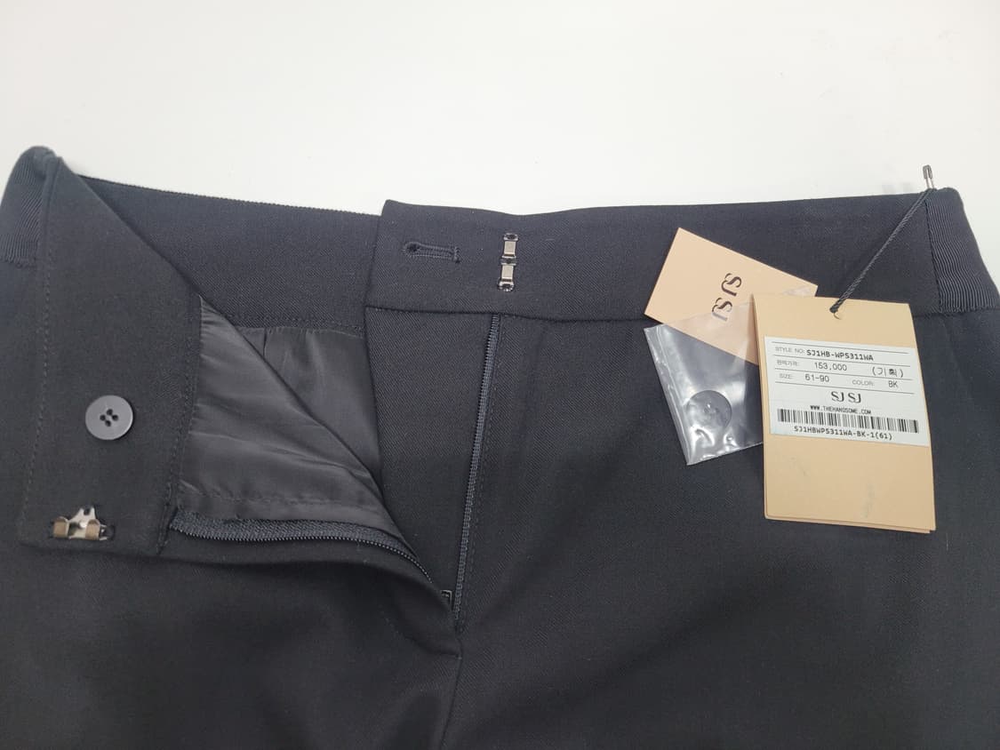 (새상품) SJSJ 한섬 에스제이에스제이 슬랙스 / 여 61-90 블랙
 상품이미지6