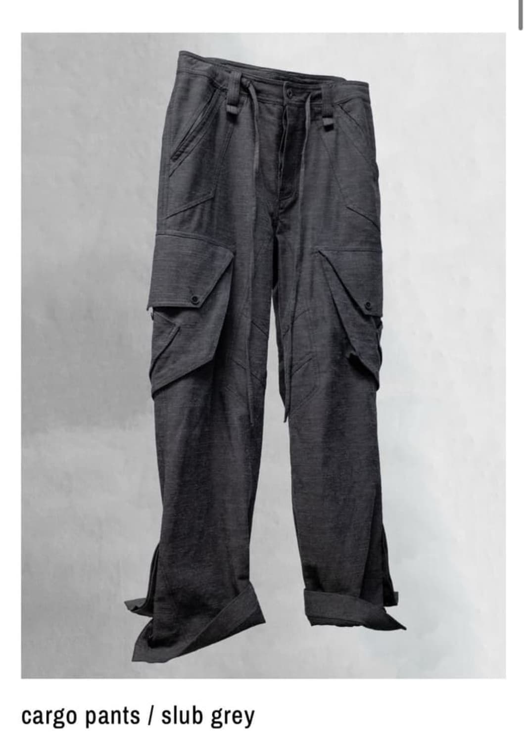 블랙멀 blackmerle cargo pants / slub grey 상품이미지1
