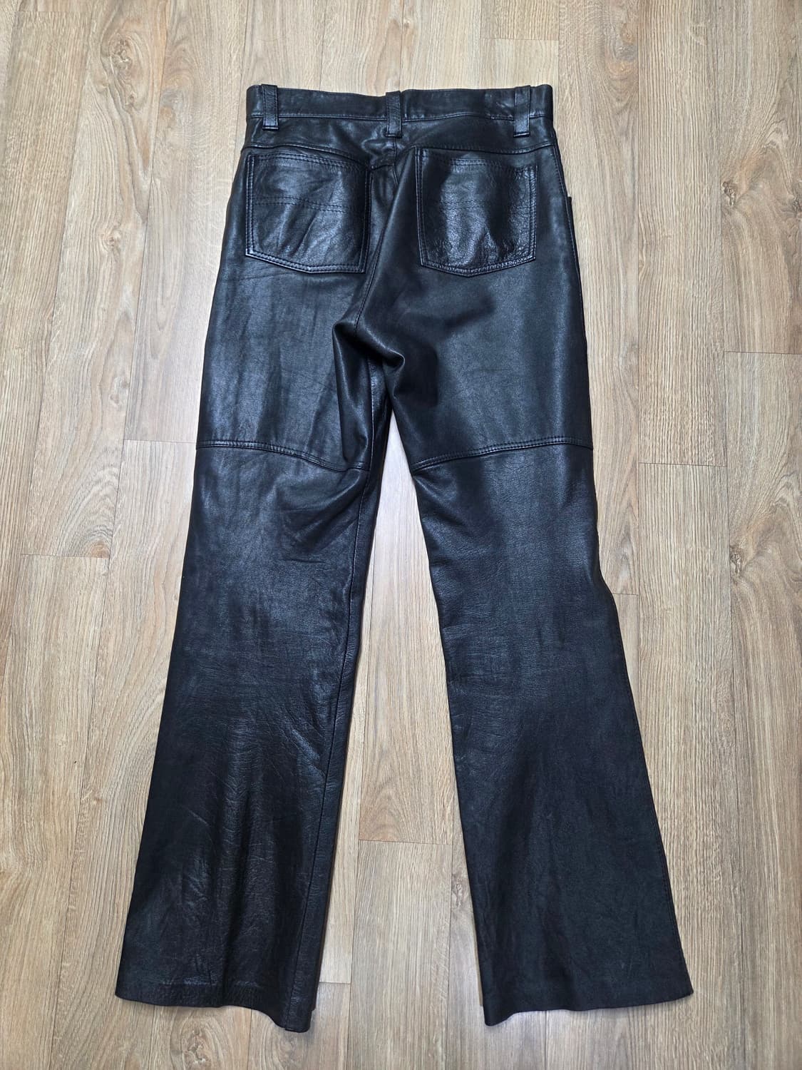 빈티지 레더 부츠컷 팬츠 상품이미지2