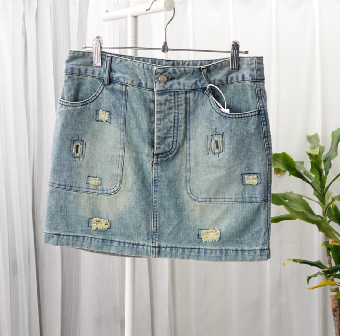 빈티지 워싱 데님 미니스커트 1871 상품이미지2