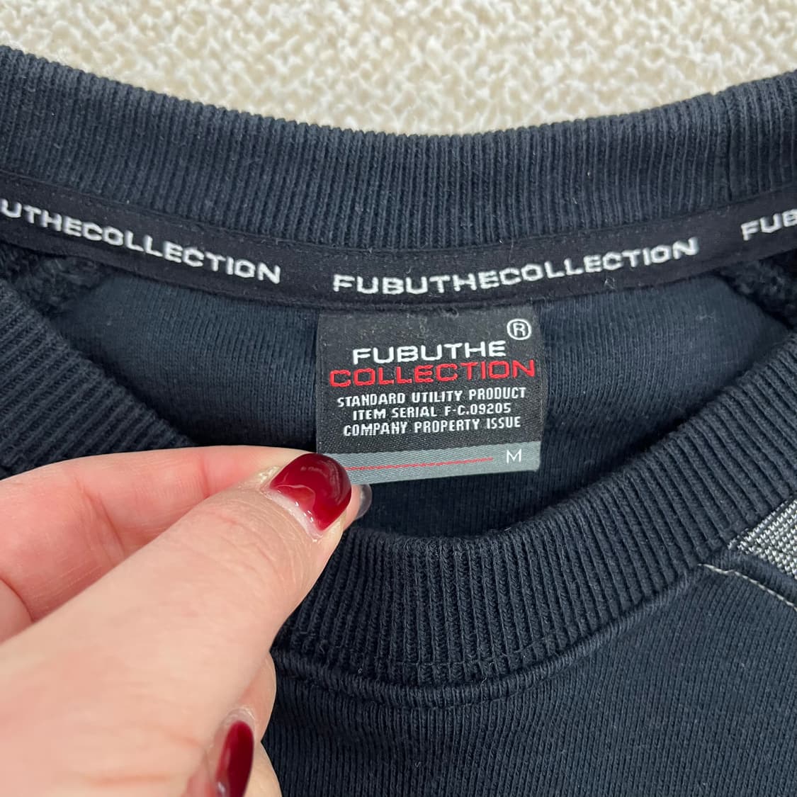 [M] 푸부 올드스쿨 배색 레터링 맨투맨 스웻셔츠 0107M1 상품이미지2