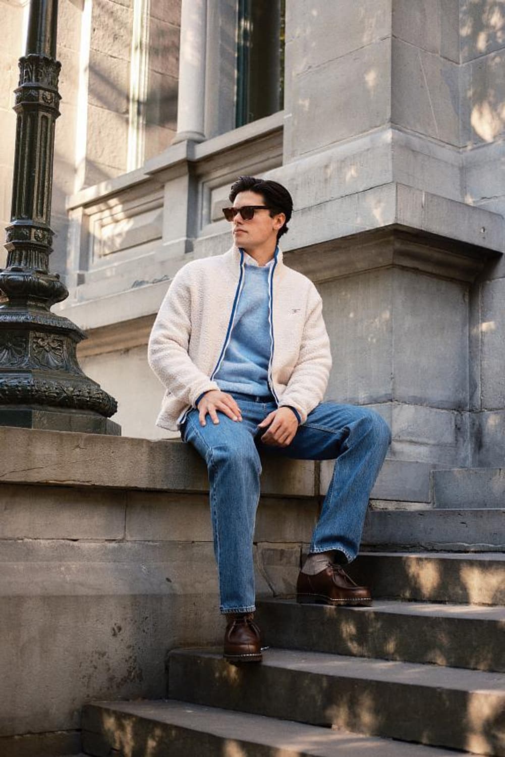 (새상품)드레익스 에크루 부클레 플리스 자켓 42 상품이미지6