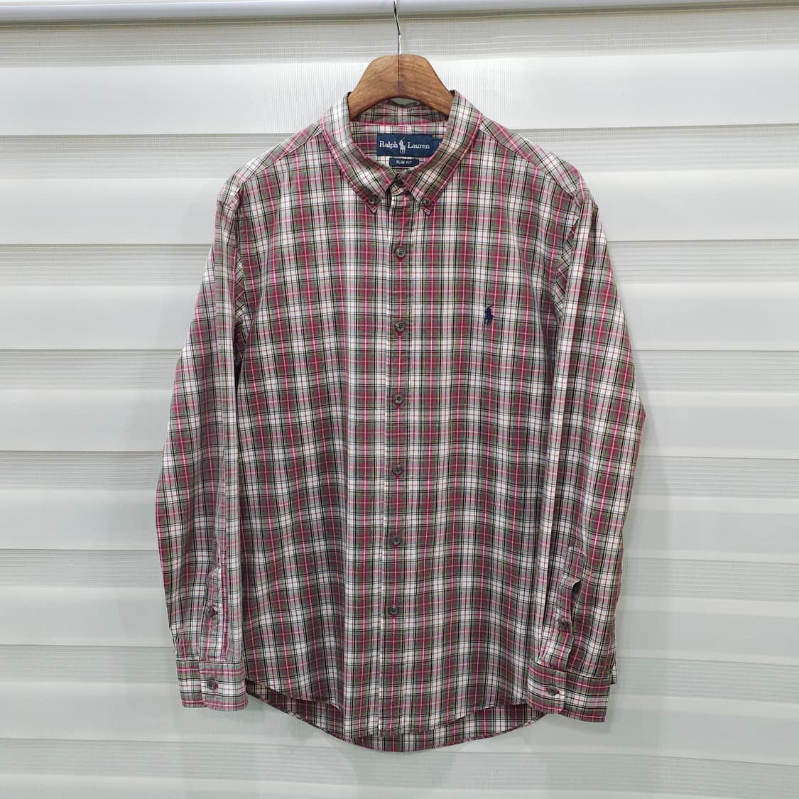 랄프로렌 슬림핏 체크 셔츠 - XL 상품이미지1