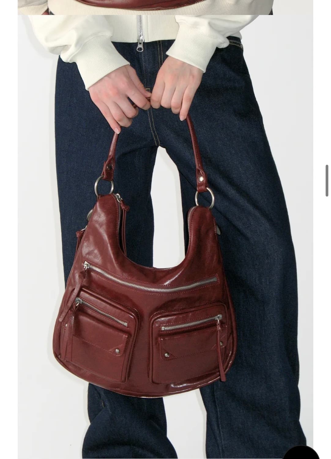 썬번프로젝트 더블 포켓 백 버건디 상품이미지2