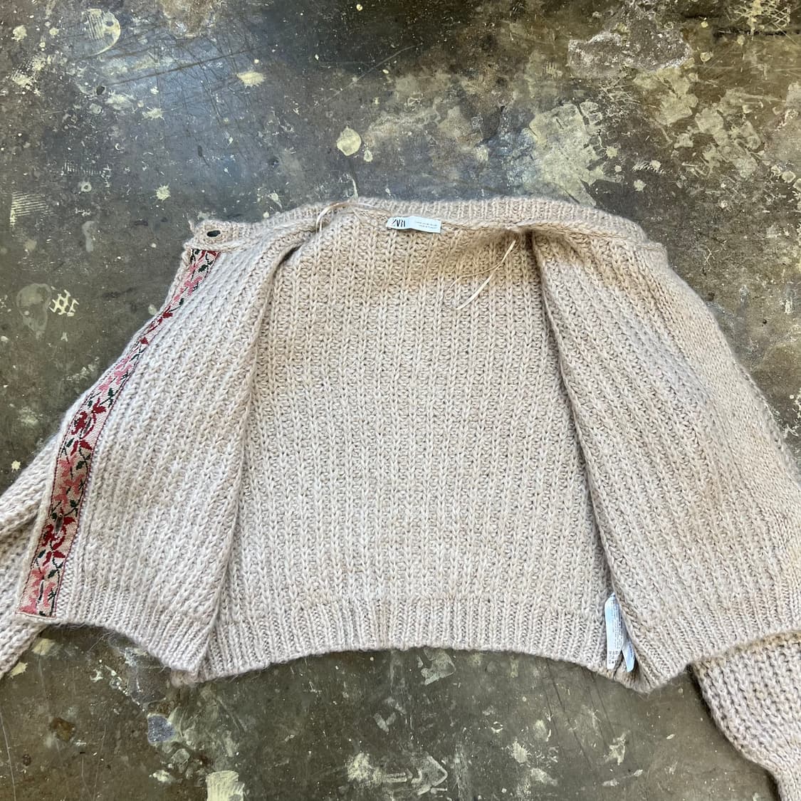 M) ZARA 자라 루즈핏 니트 스웨터 가디건 상품이미지8