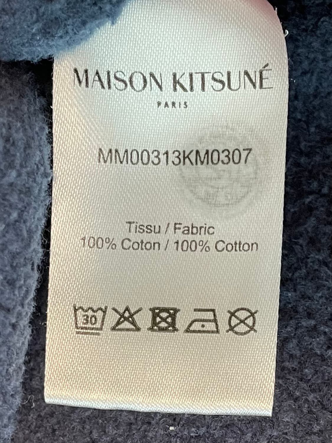 메종키츠네 스피디 폭스 맨투맨 네이비 XL 상품이미지5