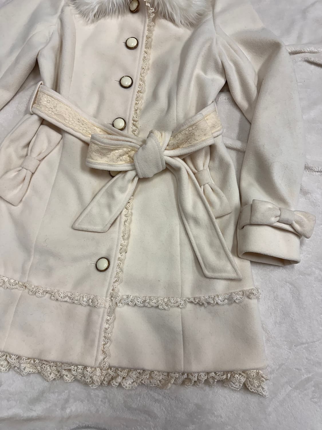 (F)리즈리사 레이스프릴 프린세스 리본 코트 히메갸루 핀터깔 상품이미지3