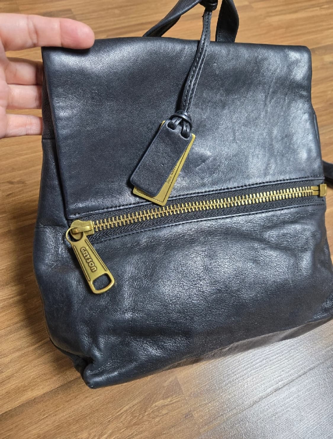 조이그라이슨 블랙 가죽 백팩 [풀팩 정품] 상품이미지1