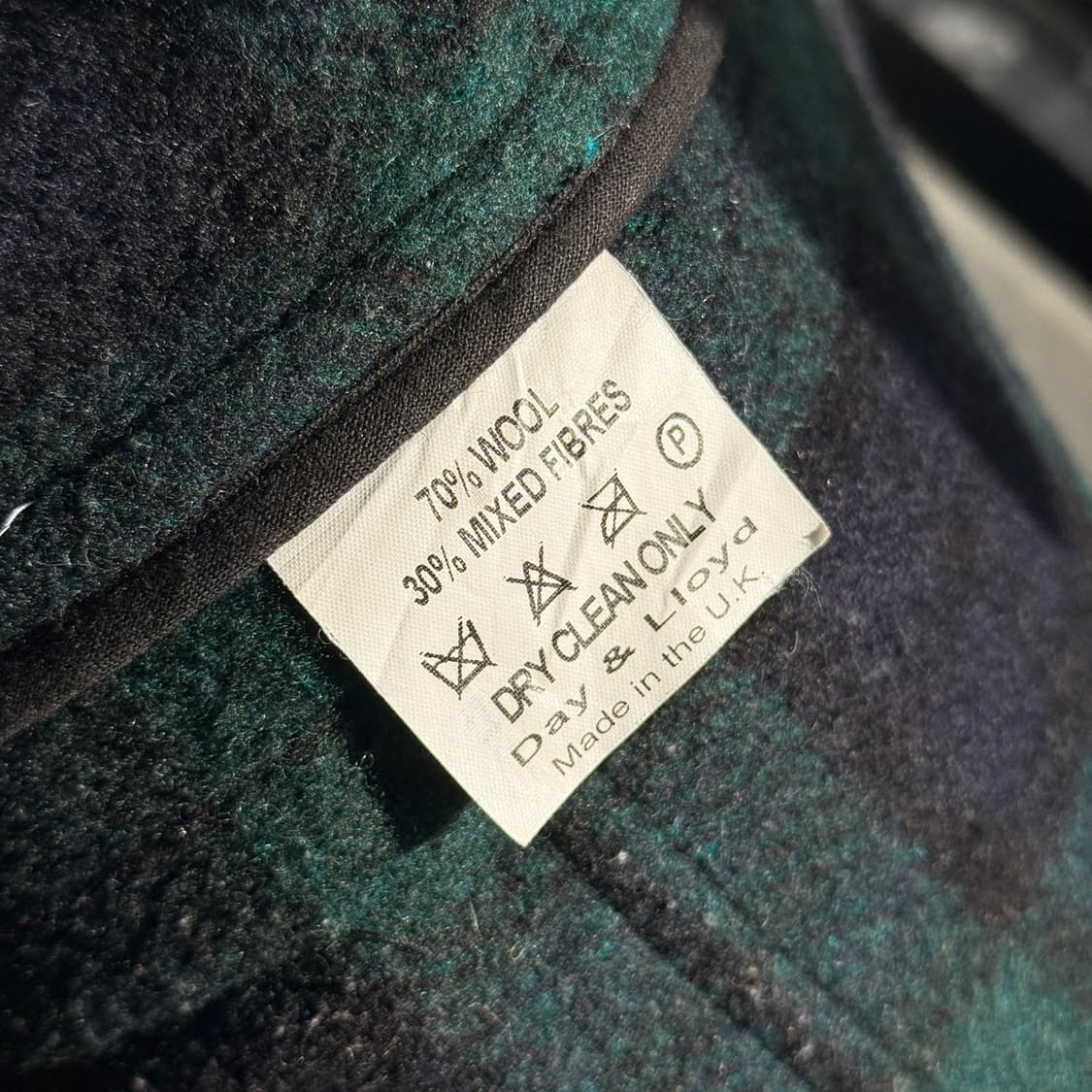 DAY & Lloyd 영국 울혼방 타탄체크 안감 더플코트 떡볶이 코트 상품이미지7