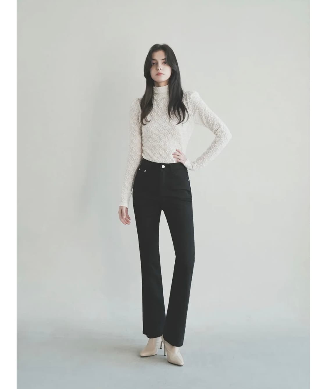 와르 청바지 스판 부츠컷 데님 블랙 M 28 상품이미지1