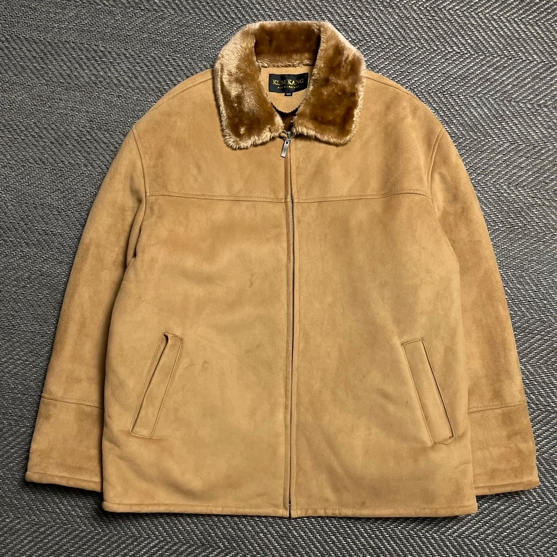 90S KUM KANG 스웨이드 무스탕 퍼 자켓o 5610 상품이미지1