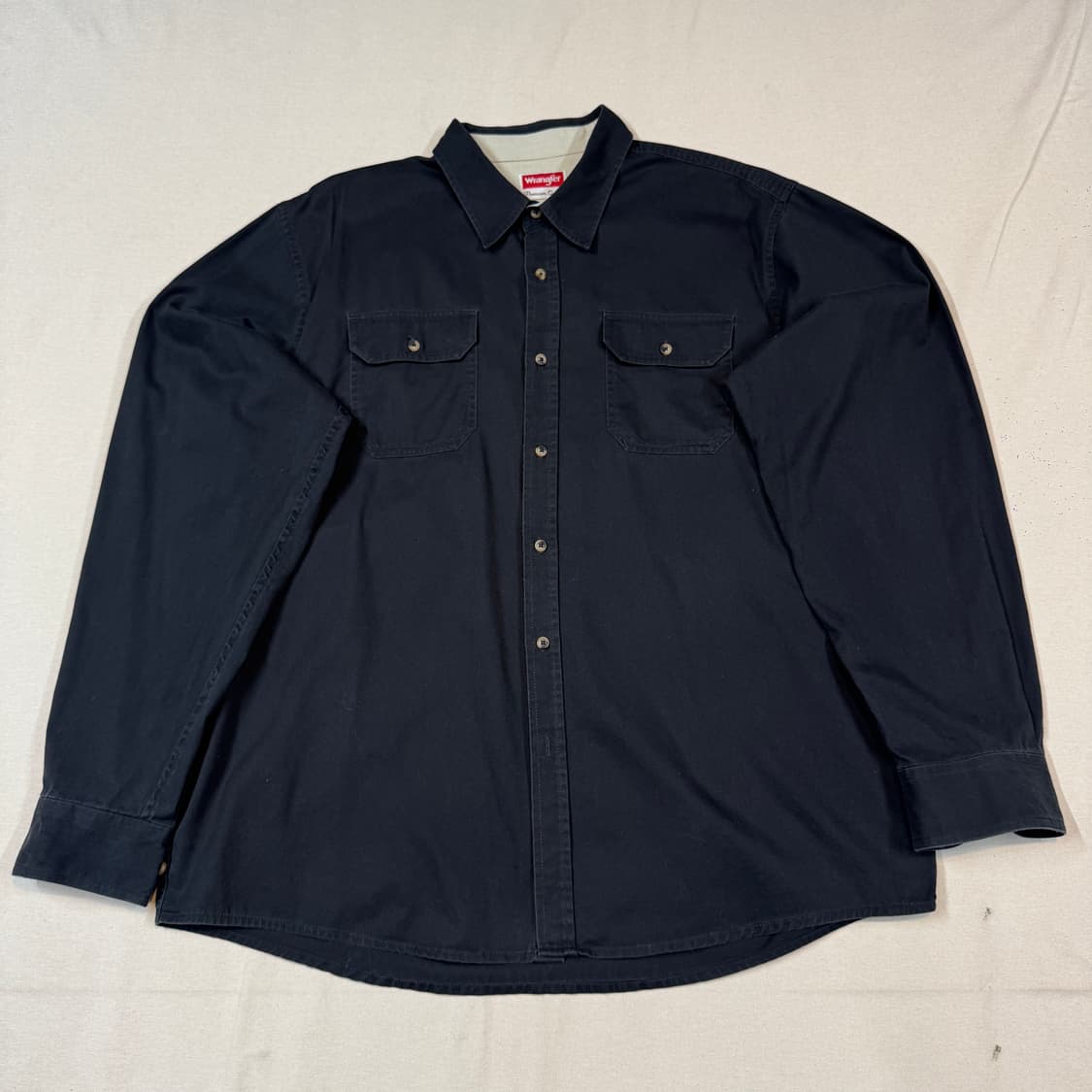 XL) Wrangler 랭글러 투포켓 워크웨어 코튼 셔츠 블랙 상품이미지2